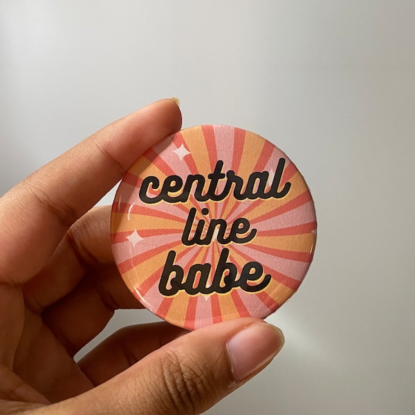 Central line babe button pin | iv fluids | port | tpn | saline infusions | chronic illness