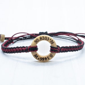 Custom Coordinates Anklet, Summer Anklet