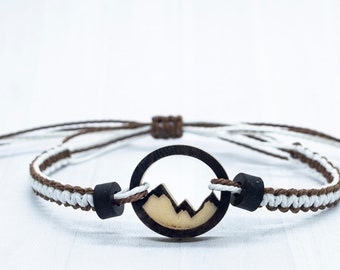 Tagua Seed Mountain Anklet, Pura Vida Hiking Jewelry, Mens Anklet