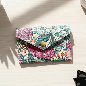 Cartera pequeña y fina para mujer, tarjetero de corcho