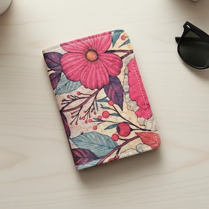 Floral Passport Holder, Custom Double Passport Cover, Travel Wallets & Gifts for Women