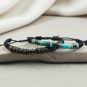 Set di braccialetti con codice Morse per coppie con confezione regalo gratuita! Disponibili varie pietre preziose.