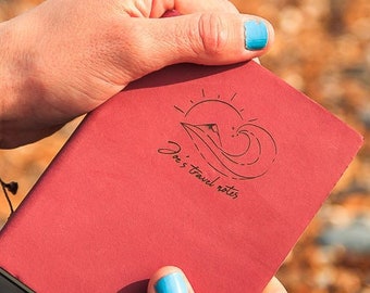 Softcover Personalised Pocket Travel Journal, Customized Name Adventure Notebook