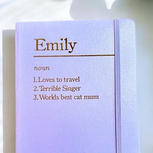 Benutzerdefiniertes Namensjournal, Muttertagsgeschenk, personalisiertes Hardcover-Notizbuch, Kunstleder-Journal, liniertes oder gepunktetes Journal, personalisiertes Notizbuch