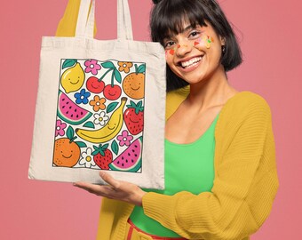 Cute Colorful Tote Bag, Dompamine Dressing, Cool Travel, Book or Grocery Tote