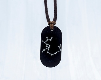 Collier Sagittaire personnalisé, Collier Constellation, Collier Zodiaque, Cadeau Vegan