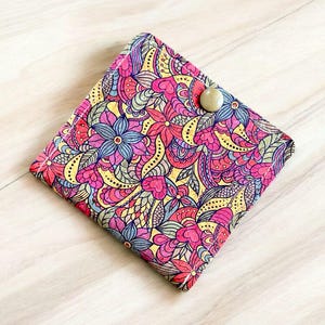 Mini billetera floral para mujer, billetera pequeña con flores, billetera de corcho, billetera personalizada, billetera para tarjetas de crédito, billetera para identificación, tarjetero para mujer