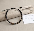 Tiger's Eye Morse Code Bracelet, Mens Friendship Bracelet for Strength and Courage