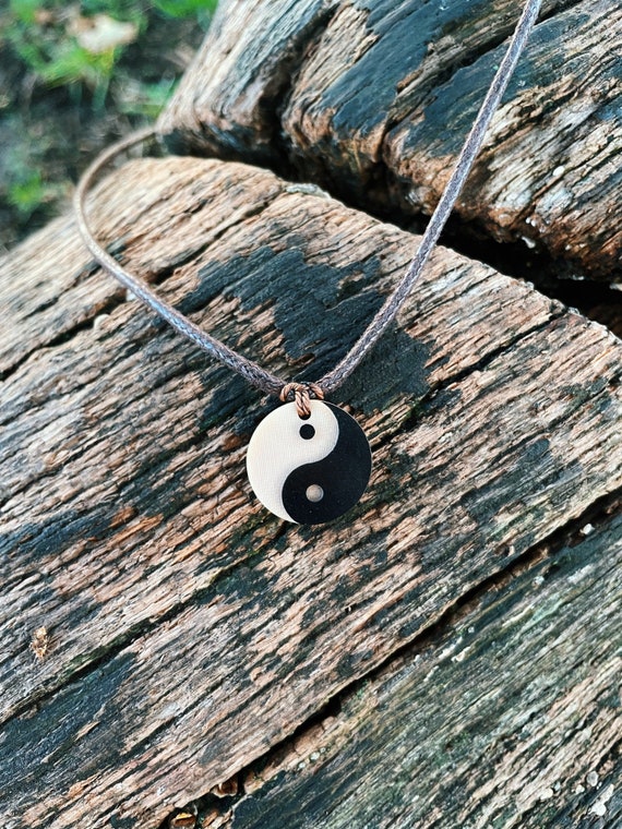 Yin Yang Necklace Pendant Personalized Mens Necklace Custom