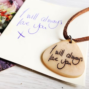 Engraved Handwriting Necklace, Handwriting Jewelry, Memorial Jewelry, Personalised Necklace