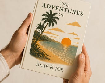 Custom Travel Journal, Personalized 1st Anniversary Gift
