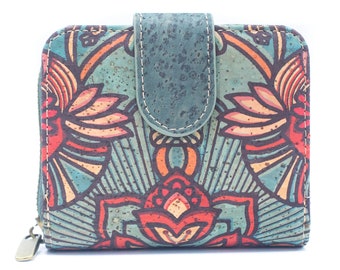 Mini Purses for Women, Cute Colorful Wallet, Vegan Cork Women's Wallet, Mom Gift, Sister Gift, Boho wallet