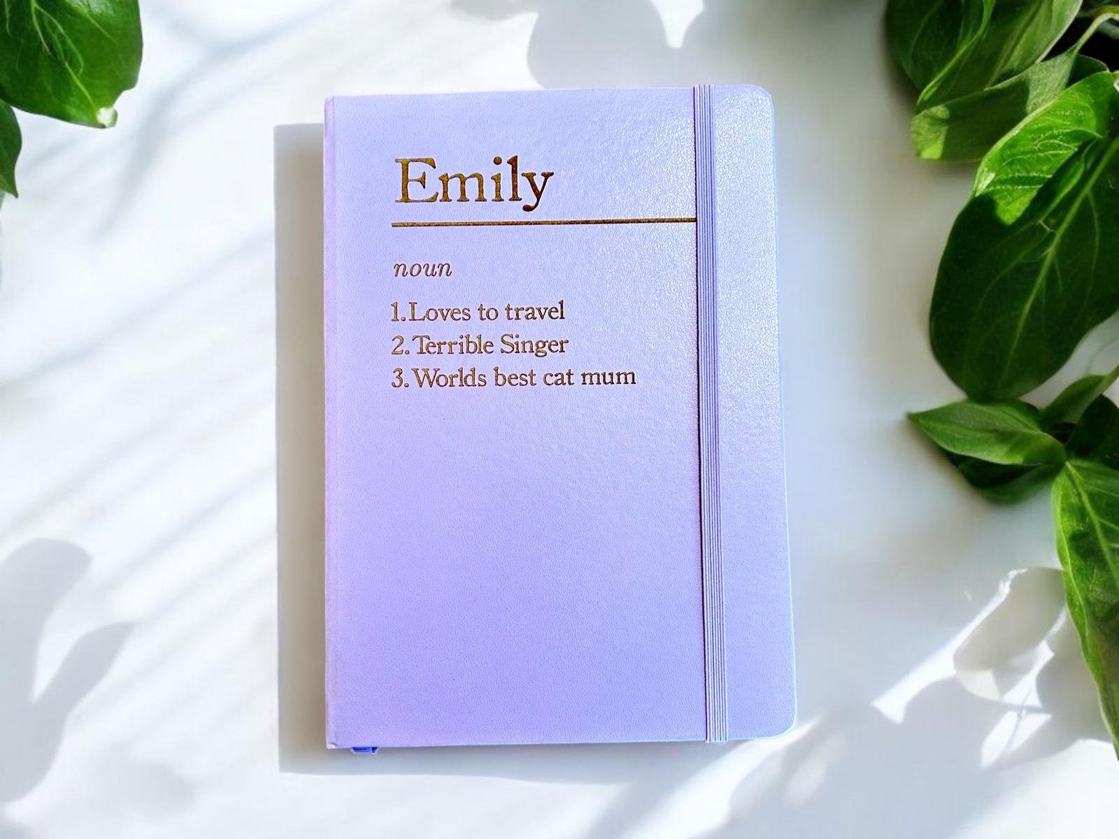 Custom Name Journal, Personalized Hardcover Notebook, Faux Leather Journal, Lined or Dotted Journal, Custom Stationary, Just Because Gift