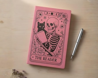 Personalised Book Lover Journal, Custom A5 Faux Leather Reading Notebook, Booktok Gifts