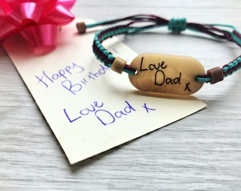 Handwriting Bracelet, Personalized Hand Written Jewelry, Custom Memorial Gift