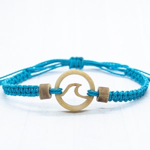 Surfer Bracelet, Beach Jewelry, Summer Bracelet, Nautical Bracelet Blue