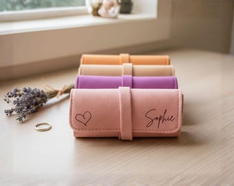 Custom Travel Jewelry Roll, Personalized Jewelry Wrap, Personalized Travel Gifts & Essentials