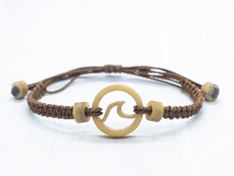 Surfer Bracelet, Beach Jewelry, Summer Bracelet, Nautical Bracelet Brown