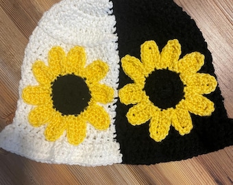 Sombrero de pescador con diseño de girasol