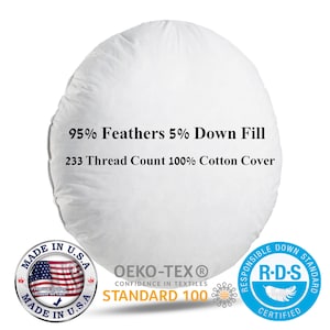 20 inch round pillow insert