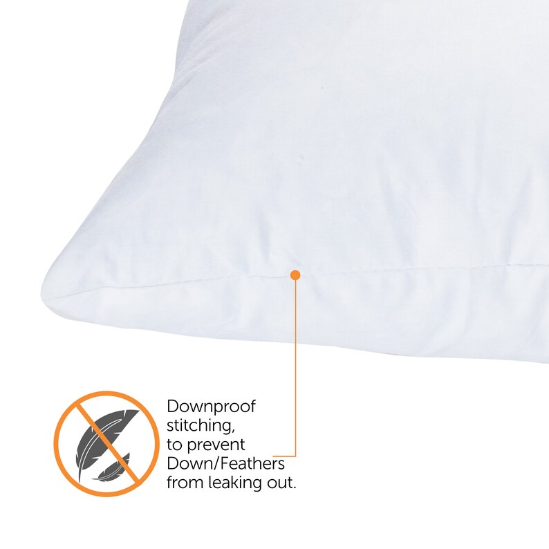 27 X 27 Square Pillow Insert, Sham Stuffer, Filled With 95/5 Feathers