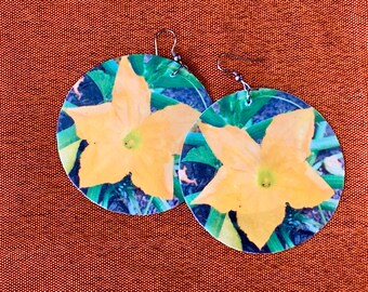 Handcrafted squash blossom earrings