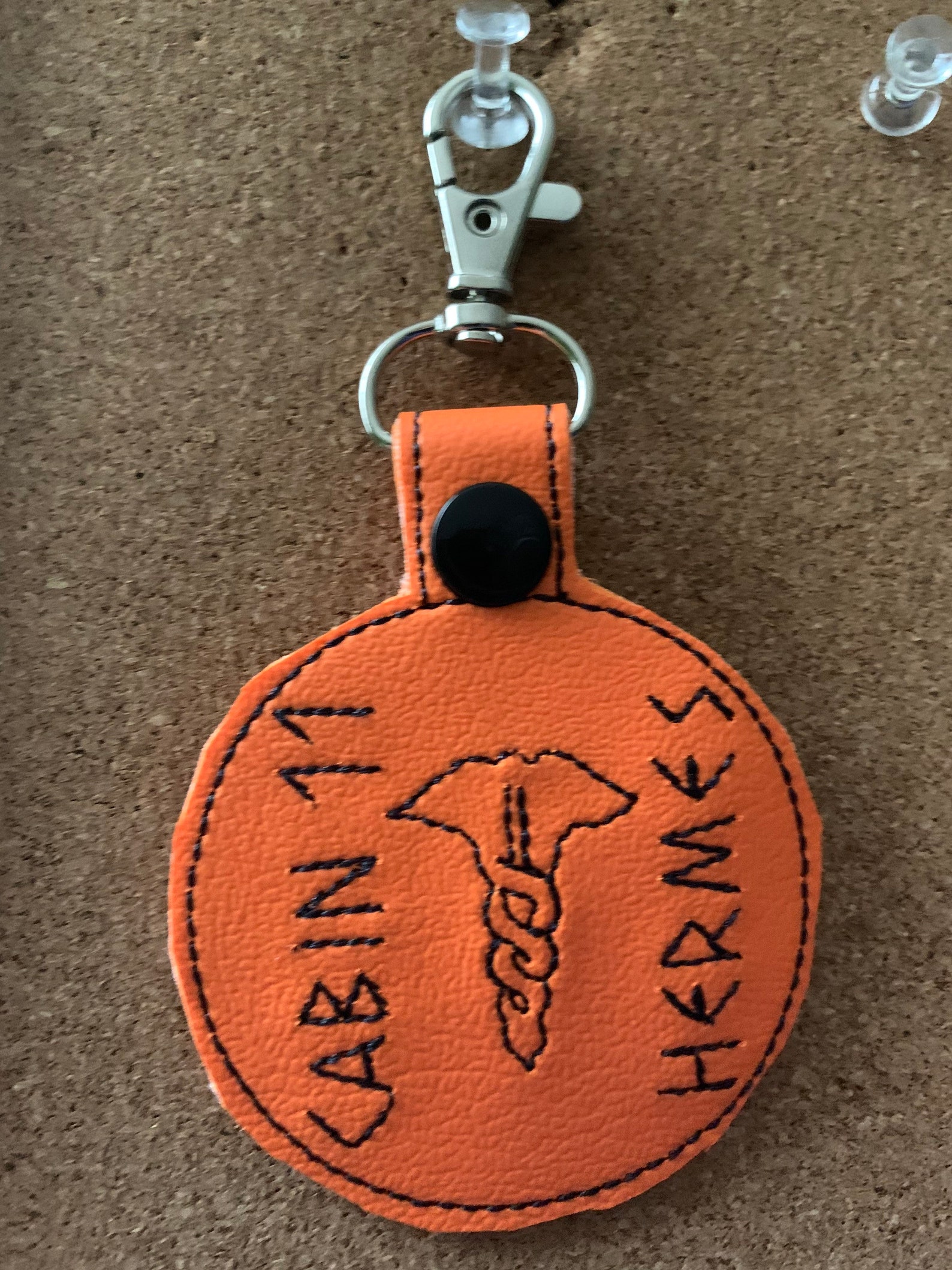 Cabin 11 Hermes Embroidered Keychain Etsy