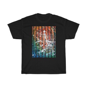 Excitement Abstract Unisex Cotton T shirt; Abstract; Dancer; Splash; Artistic; Painting; Outdoor; Fashion, Summer, colouful, Spin