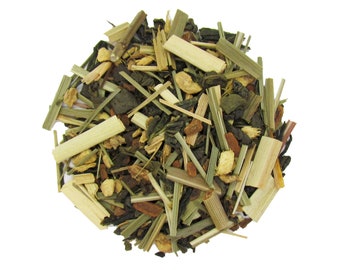 Bulk Tea Lemon Ginger Green Tea | Organic Loose Leaf Tea with Ginger Root and Lemongrass