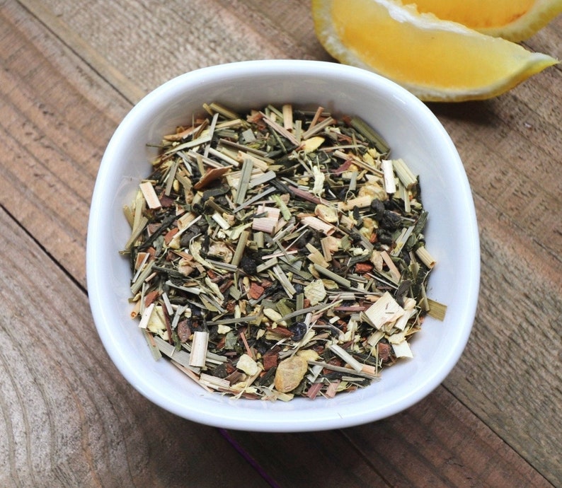Lemon Ginger Green Tea Loose Leaf Tea with Organic Ginger Etsy