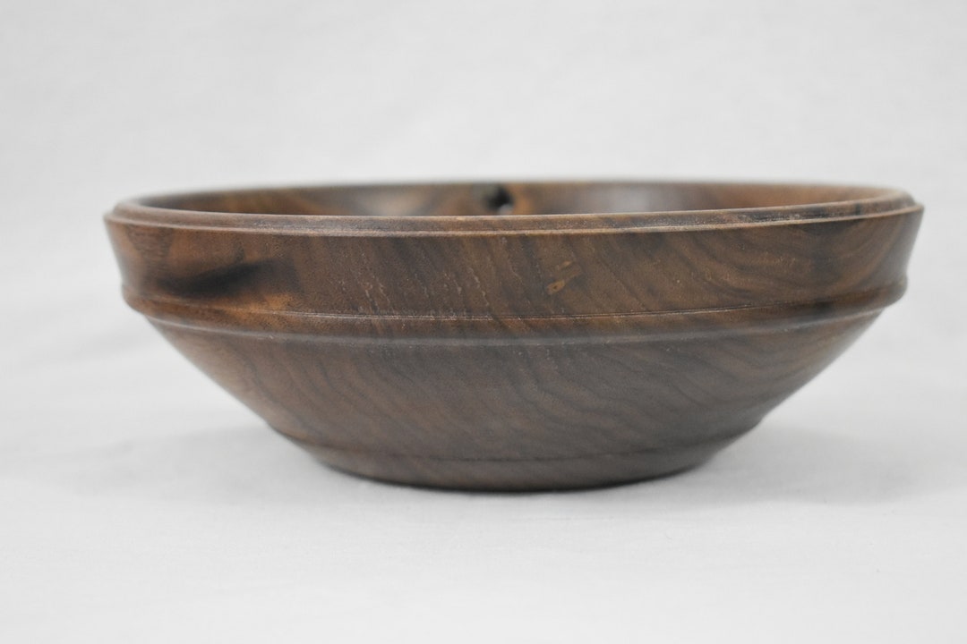 8 1/2 Inch Walnut Salad Bowl Etsy