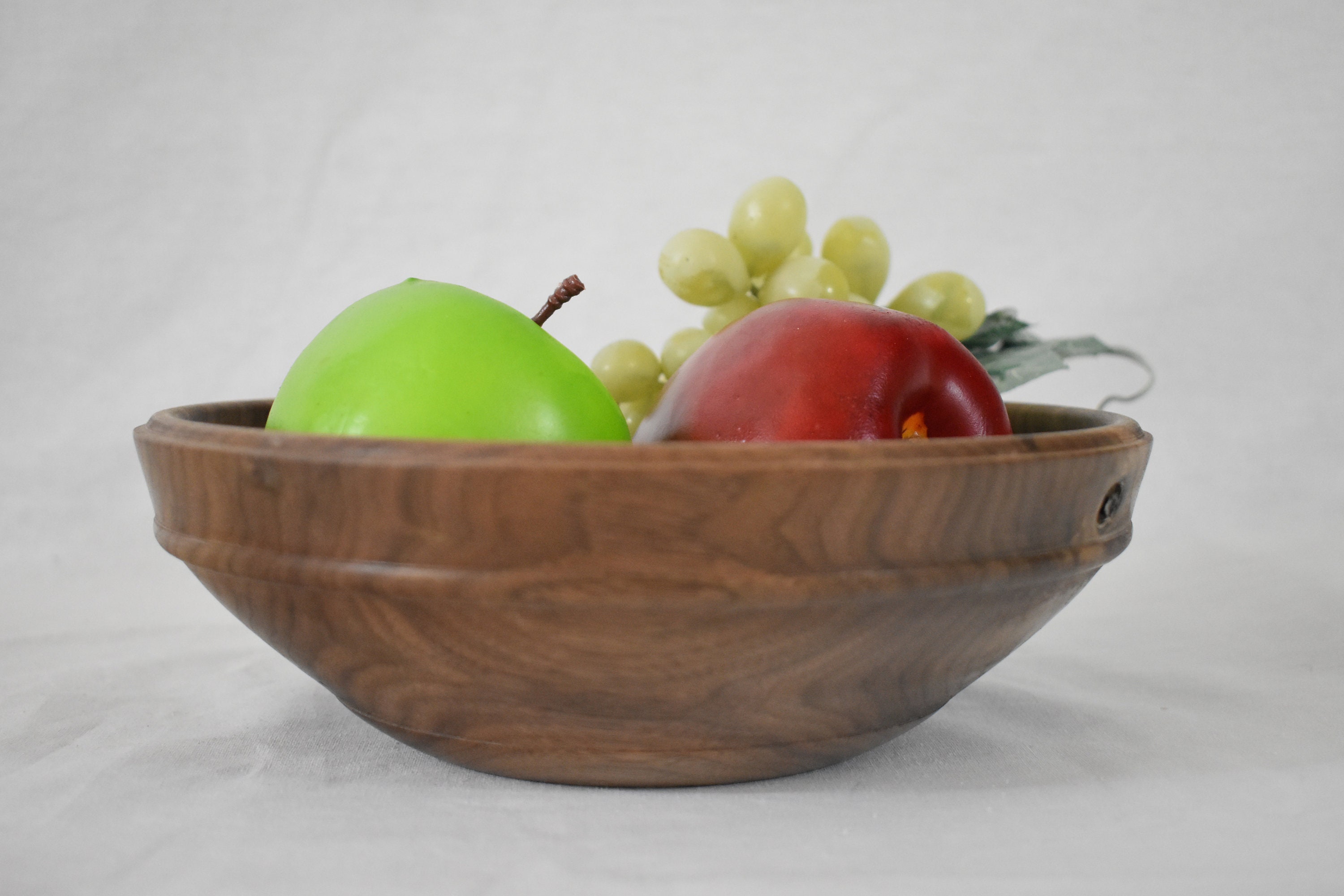 8 1/2 Inch Walnut Salad Bowl Etsy