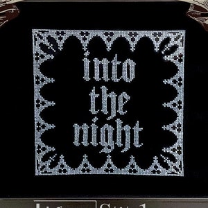 Into The Night - goth design cross stitch gothic architecture - Digital PDF cross stitch pattern download - Urban Stitches
