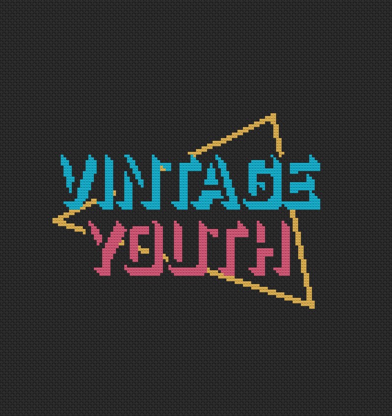 Vintage Youth 80/'s 1980 PDF cross stitch pattern Urban Stitches