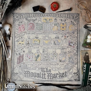 Goblin Moonlit Market Victorian Magic Stitchalong, Mystery Blackwork SAL, Cross Stitch, Blackwork Pattern, PDF, Stitch Along, Urban Stitches