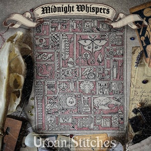 Victorian Gothic Blackwork, Midnight Whispers, Goblin Core, Witchy, Cross Stitch, Blackwork Pattern, PDF, Urban Stitches
