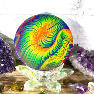 5&quot; Mini UV Reactive Neon Circle Resin Art