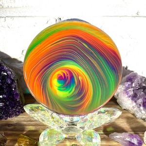 5&quot; Mini UV Reactive Neon Circle Resin Art