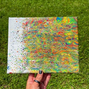8x10 Mental Breakdown- UV Reactive Neon Acrylic on Canvas