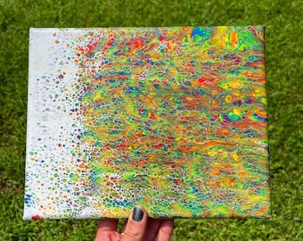 8x10 Mental Breakdown- UV Reactive Neon Acrylic on Canvas