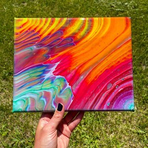 Energy Release- 8x10&quot; UV Reactive Neon Rainbow Wall Art