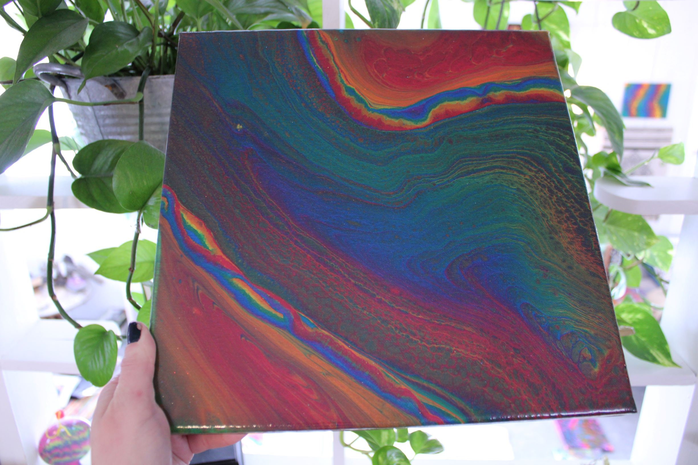 Arte de pared colorido decoración del hogar regalo hecho a | Etsy