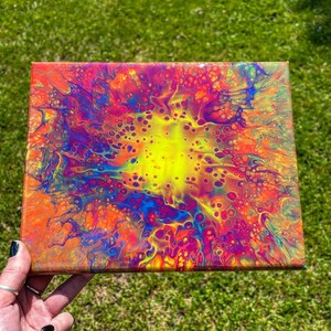 Brighter Days Ahead- 8x10&quot; Resin Coated UV Reactive Neon Rainbow Wall Art