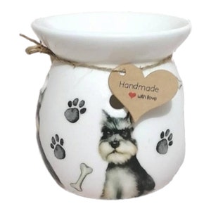 Schnauzer Dog wax burner, Dogs,  Wax Warmer, Oil Burner, Wax Melts, Gift For Home, Dog Coaster Gift,Gift For Mom, Presents,