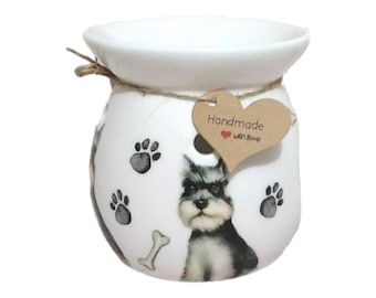 Schnauzer Dog wax burner, Dogs,  Wax Warmer, Oil Burner, Wax Melts, Gift For Home, Dog Coaster Gift,Gift For Mom, Presents,