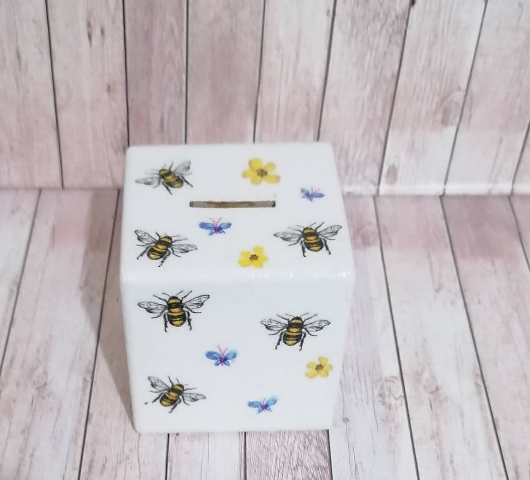 Personslised Bumble Bee Money Box Money Box Piggy Bank - Etsy UK