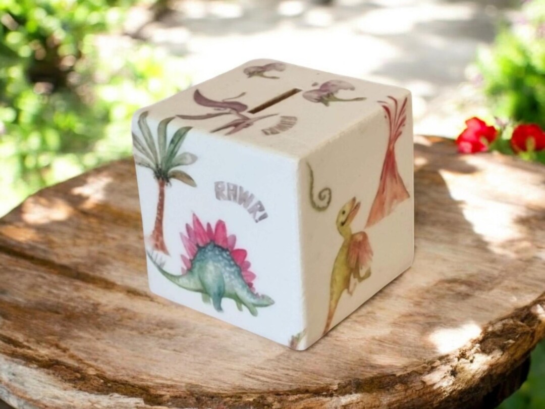 Taurus Money Box Personalized Dinosaur Money Box: Children's Savings Bank - Etsy