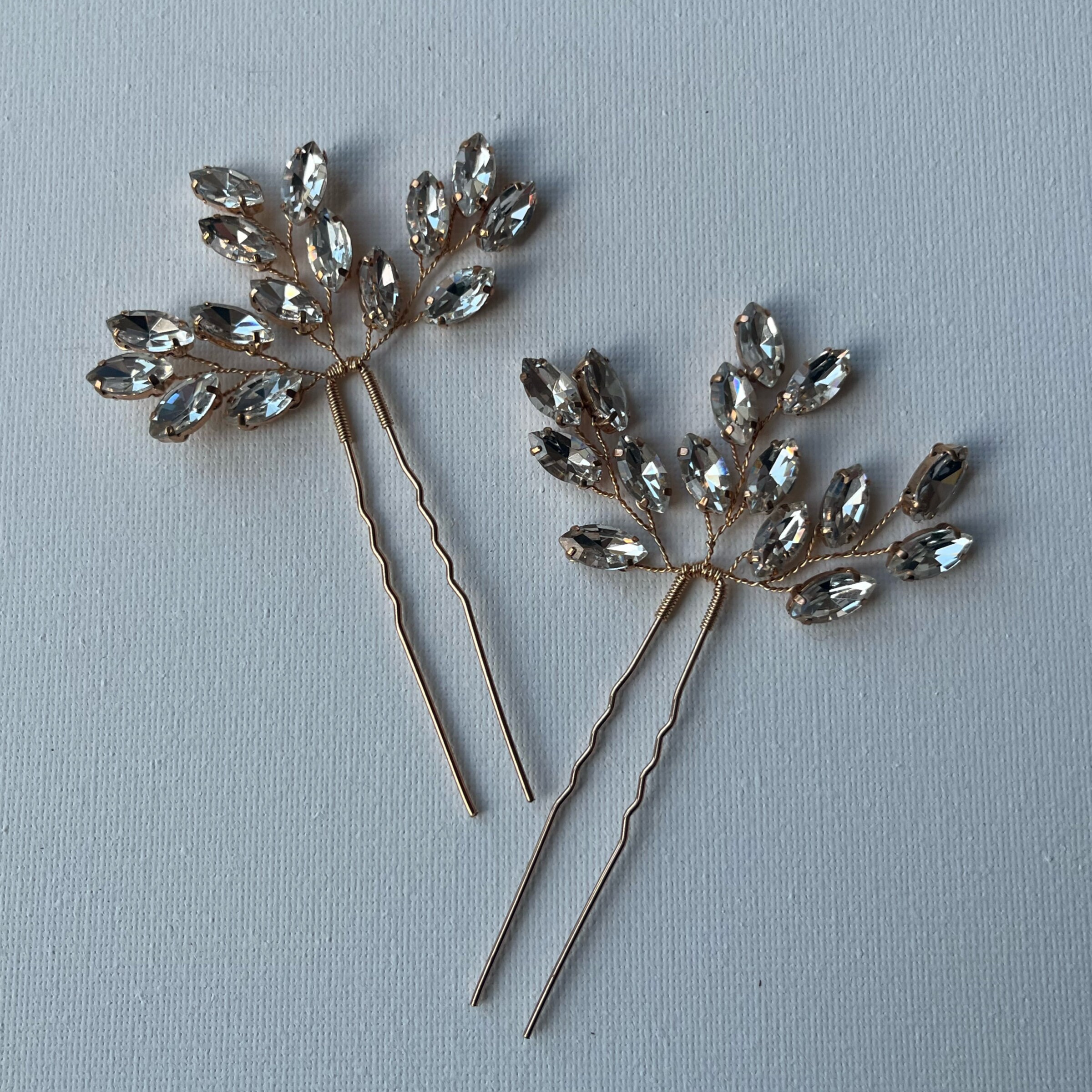 Subtle Golden Bride Hairpins (set of 2), ESTHER Hairpin  display picture 1