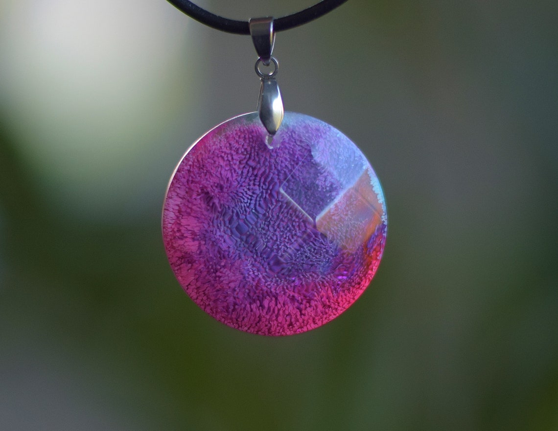Resin Pendant Necklace Unique Resin Jewelry Necklace for Etsy Norway