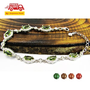 A+++ Amazing Turkish Color Changing Diaspore Sultanit 925 Sterling Silver Bracelet 13gm 18+5cm